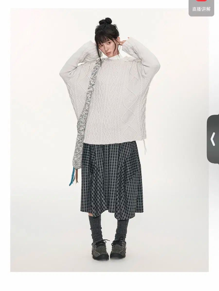 Takeanap チェック ロングスカート