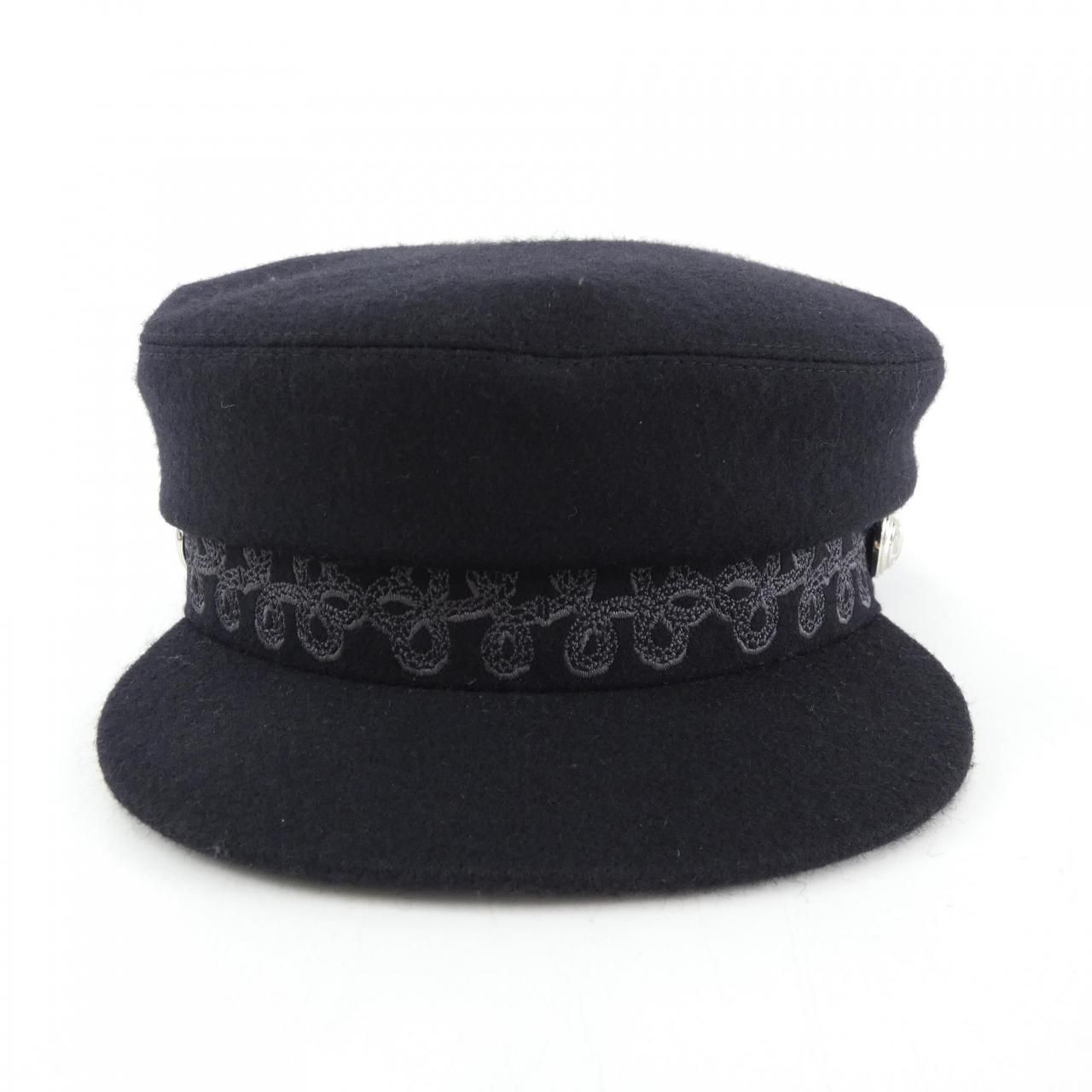 エルメス HERMES キャップ エルメス HERMES ベージュ 刺繍 ロゴ