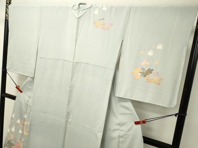 平和屋着物○京加賀友禅 百貫達雄 訪問着 草花文 正絹 逸品 DAAS2305tw