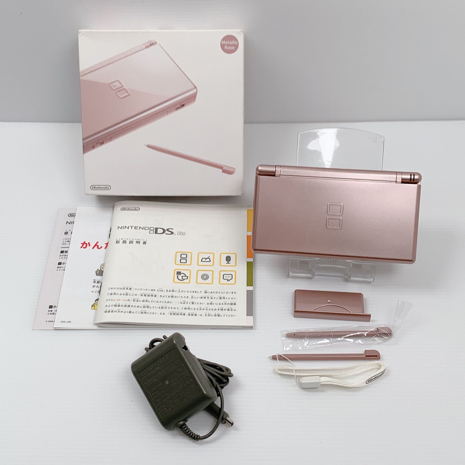 ニンテンドーDS LITE/メタリックロゼ　セット DS Lite メタリックロゼ 外装美品 USG-001 すぐ遊べるセット