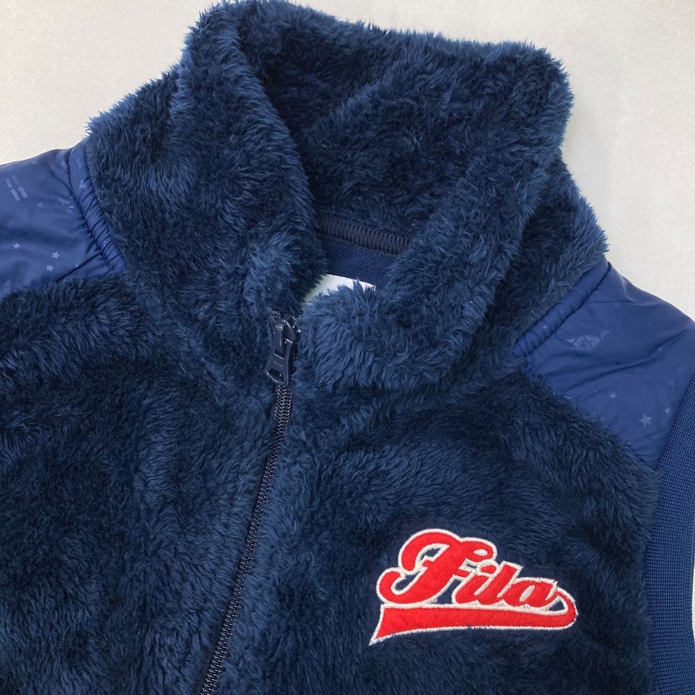 サイズ：M FILA GOLF フィラゴルフ 裏起毛 ボア 中綿 ジップワンピース