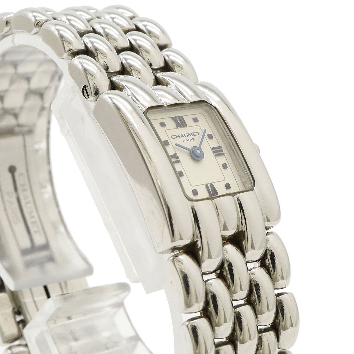 CHAUMET ショーメ ケイシス スクエア シルバー文字盤 SS レディース QZ