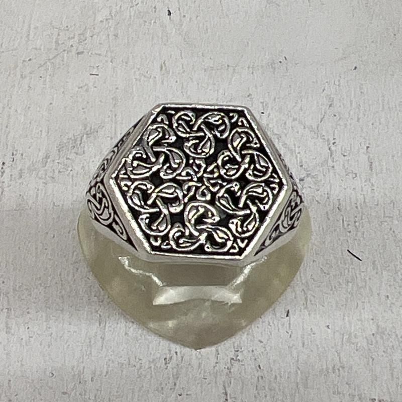 古着 アクセサリー 指輪 SILVER シルバー 925 フラワー 花 モチーフ リング 23.5号