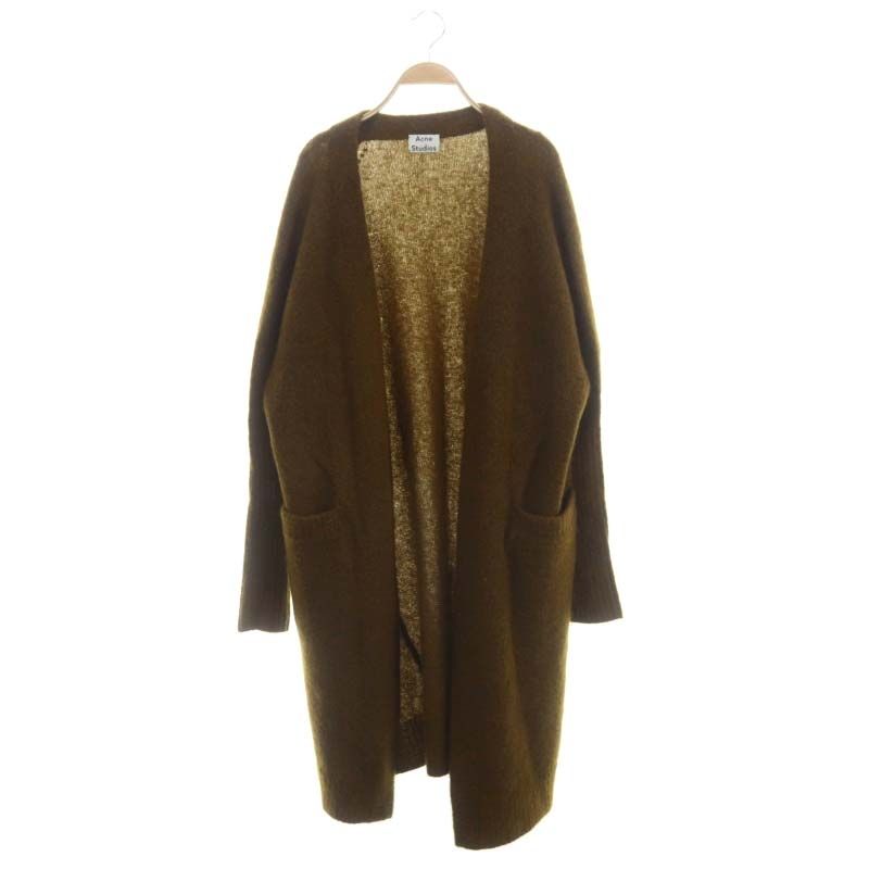 アクネ ストゥディオズ Acne Studios RAYA MOHAIR カーディガン ニット 長袖 ロング丈 フロンオープン M 茶 ブラウン  /YQ ■OS