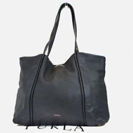 【中古】 フルラ FURLA トートバッグ ショルダーバッグ グレー フルレザー 保存袋付き 07EG982