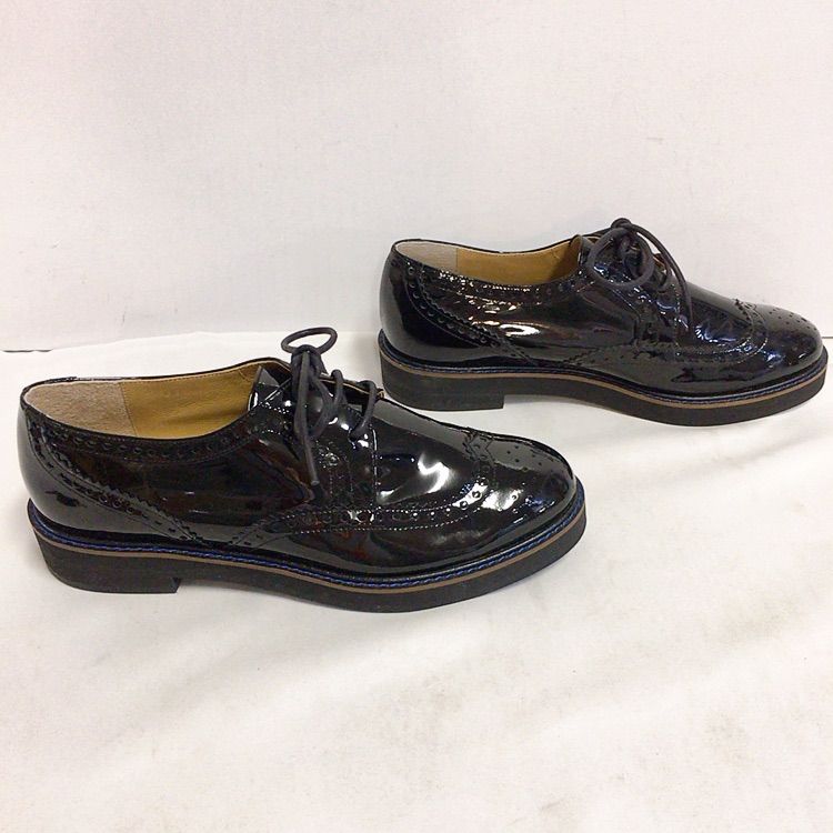 tsumori chisato WALK黒ウィングチップブラックエナメル ツモリチサト ウォーク tsumori chisato WALK ウィングチップ