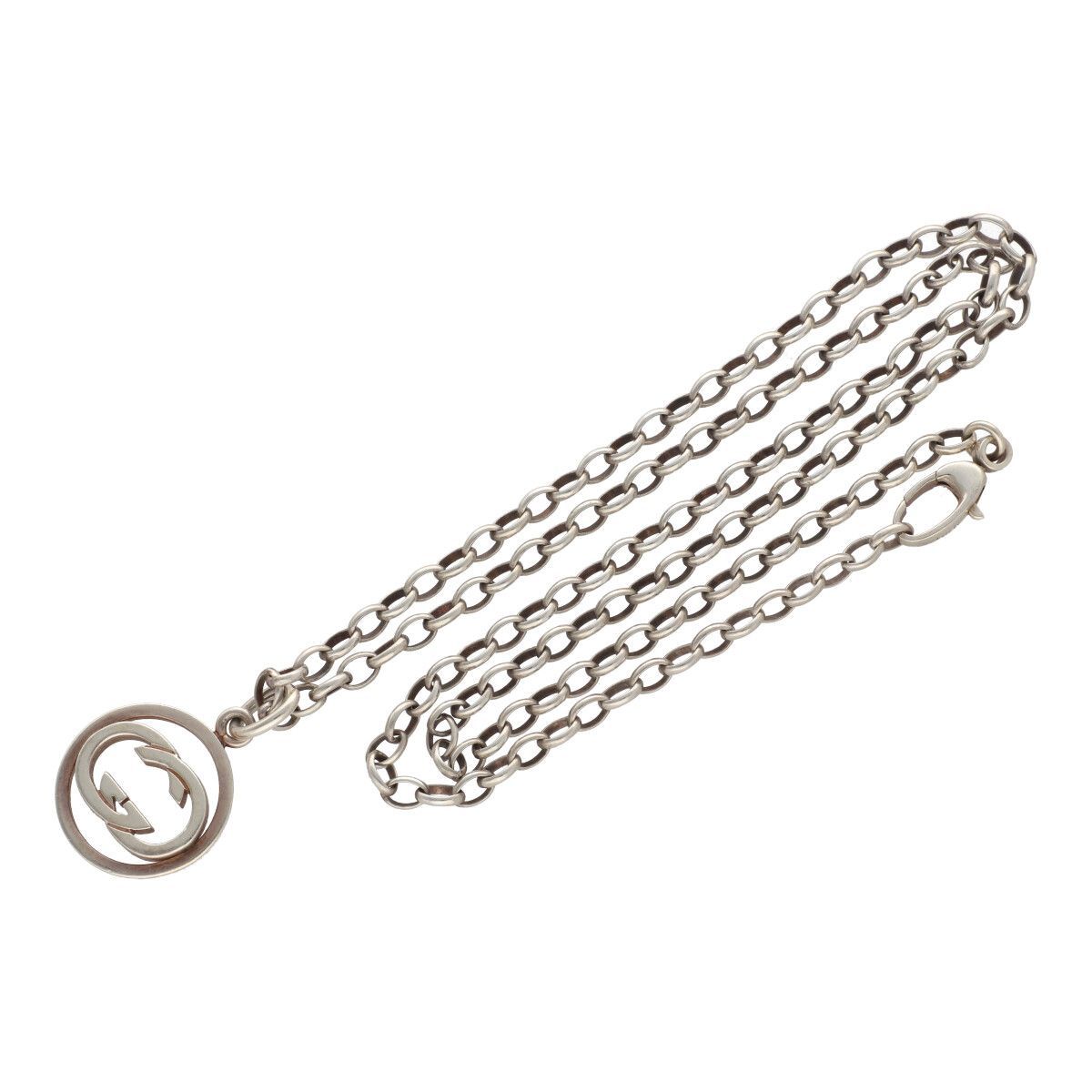 中古】 GUCCI グッチ インターロッキングG サークル シルバー