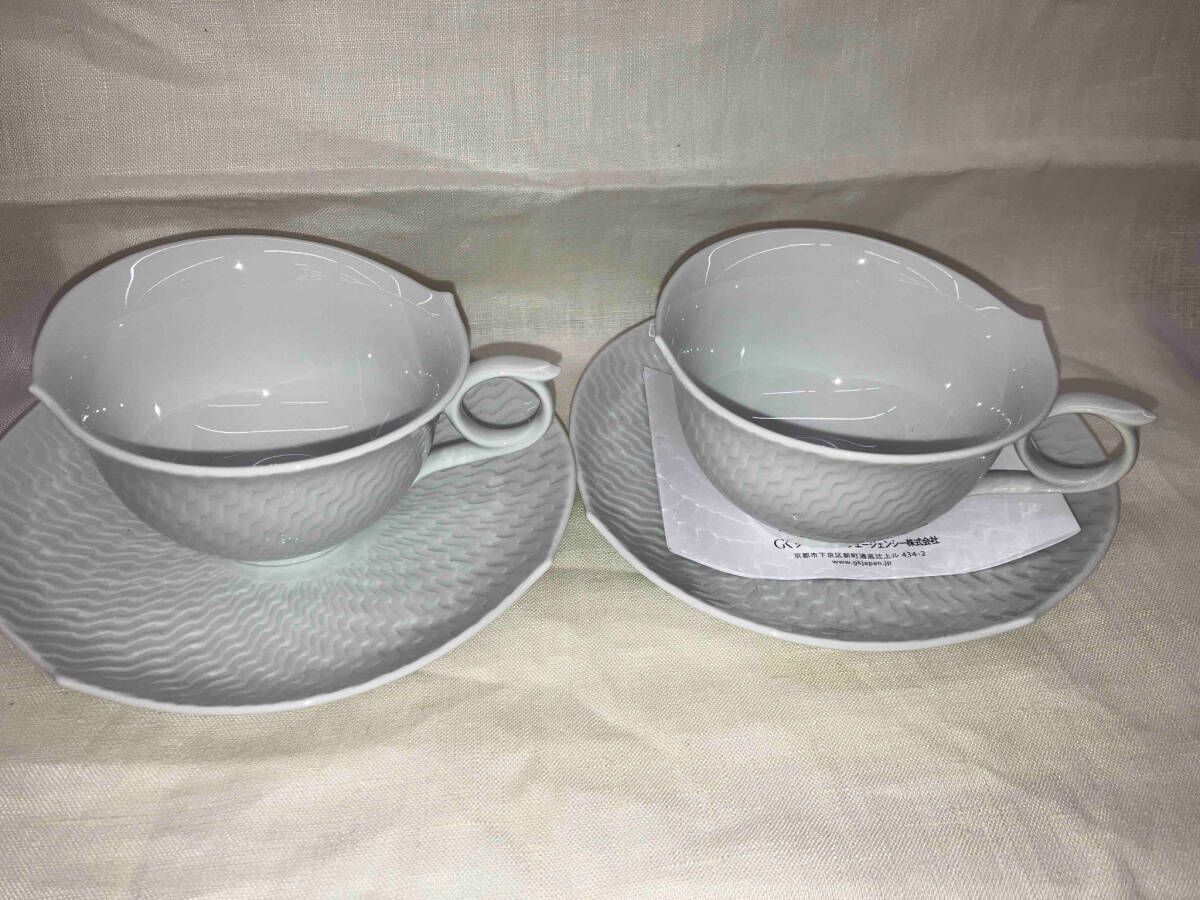 MEISSEN マイセン 波の戯れ カップ&ソーサー 2客 陶芸 MEISSEN マイセン 波の戯れ カップ&ソーサー 2客 陶芸