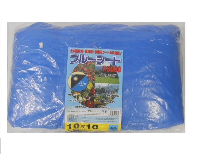 2営業日で発送 イワキ 3000ブルーシート 10X10