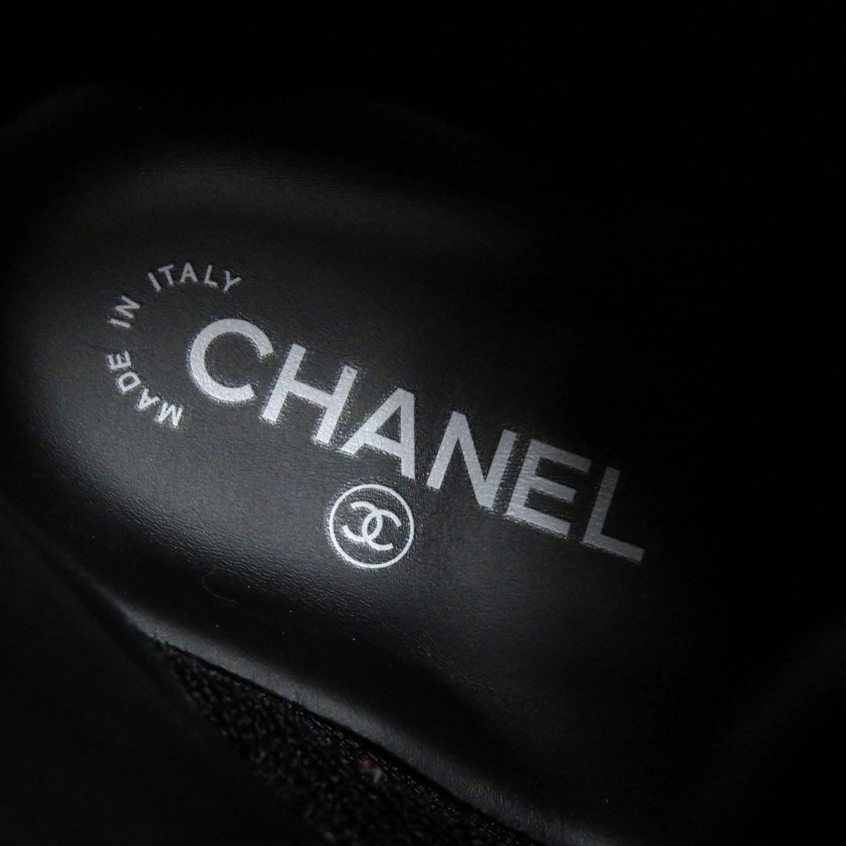 極美品□CHANEL/シャネル G35064 バックロゴデザイン レザー レースアップ ハイカットスニーカー/シューズ ゴールド 41 伊製 メンズ