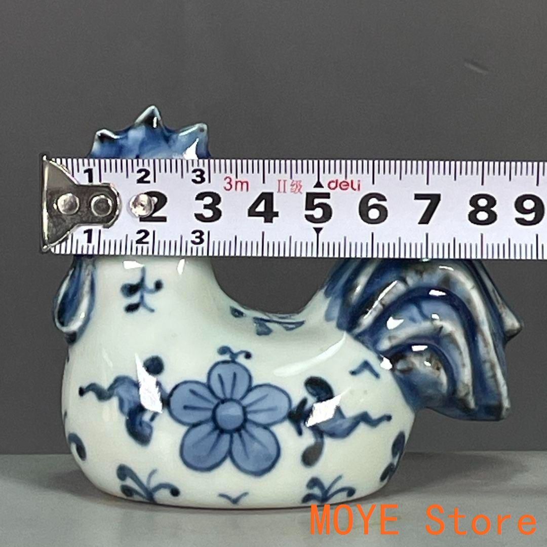 窯磁器青花紋干支鶏 置物 窯磁器青花紋干支鶏 置物 - メルカリ
