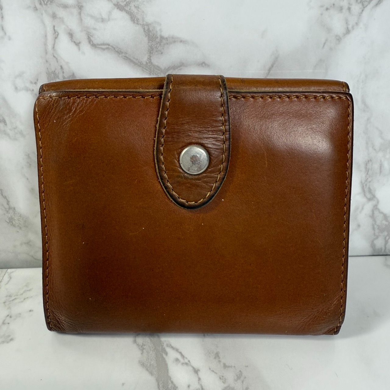 大特価】KAOYORINAKAMI（カオヨリナカミ） 本革 二つ折り財布 ブラウン