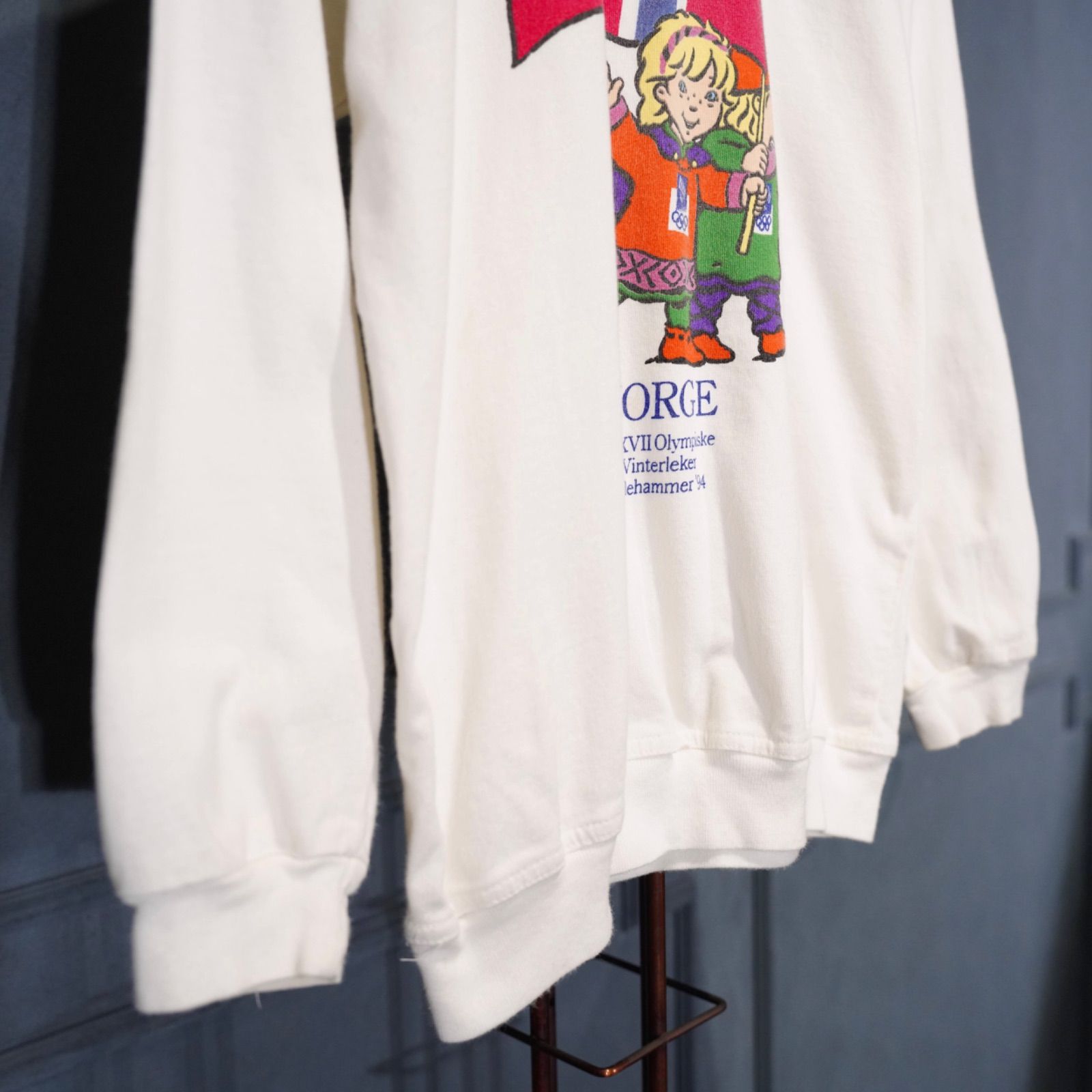  90 s USA VINTAGE OLYMPIC PRINT DESIGN SWEAT SHIRT 90年代アメリカ古着オリンピックプリントデザインスウェット ロンT 長袖 Tシャツ カットソー
