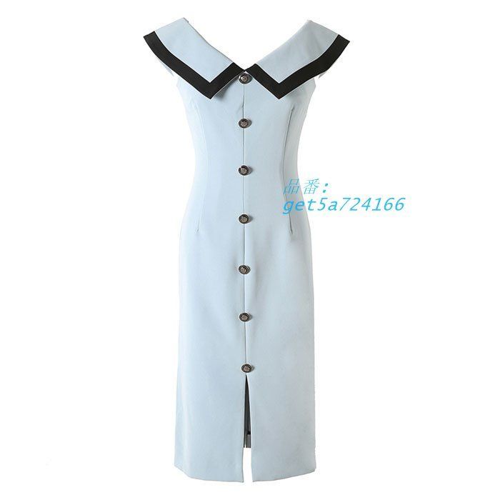 ノースリーブ膝丈タイトワンピース