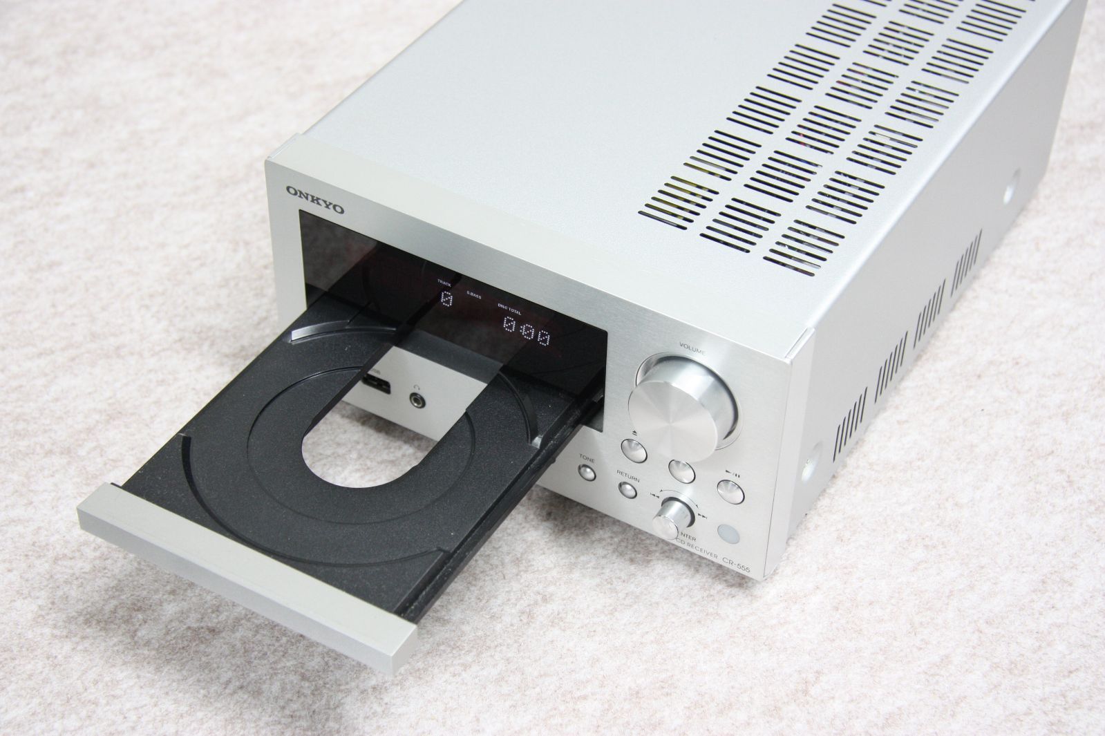 ONKYO CR-555 CDレシーバー USB対応 2012年製 リモコン付 □□ ONKYO CR-555 CDレシーバー USB付き 2012年製