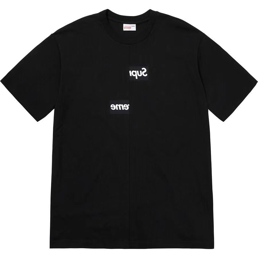 【人気Lサイズ】Supreme Garcon Split Box Logo カラー：ブラック T 恤