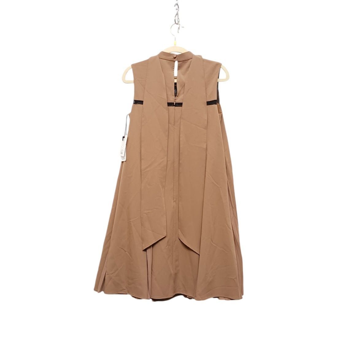 未使用品 Her lip to ハーリップトゥ 小嶋陽菜 1223305017 Lace Trimmed Bowtie Dress camel キャメル サイズS ノースリーブ ワンピース