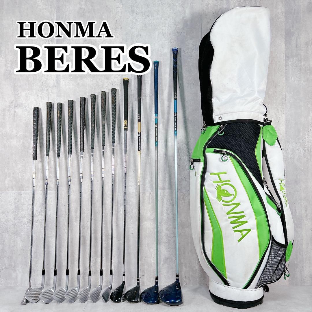 X579 HONMA BERES 他 メンズ ゴルフ クラブ セット 白 黄緑