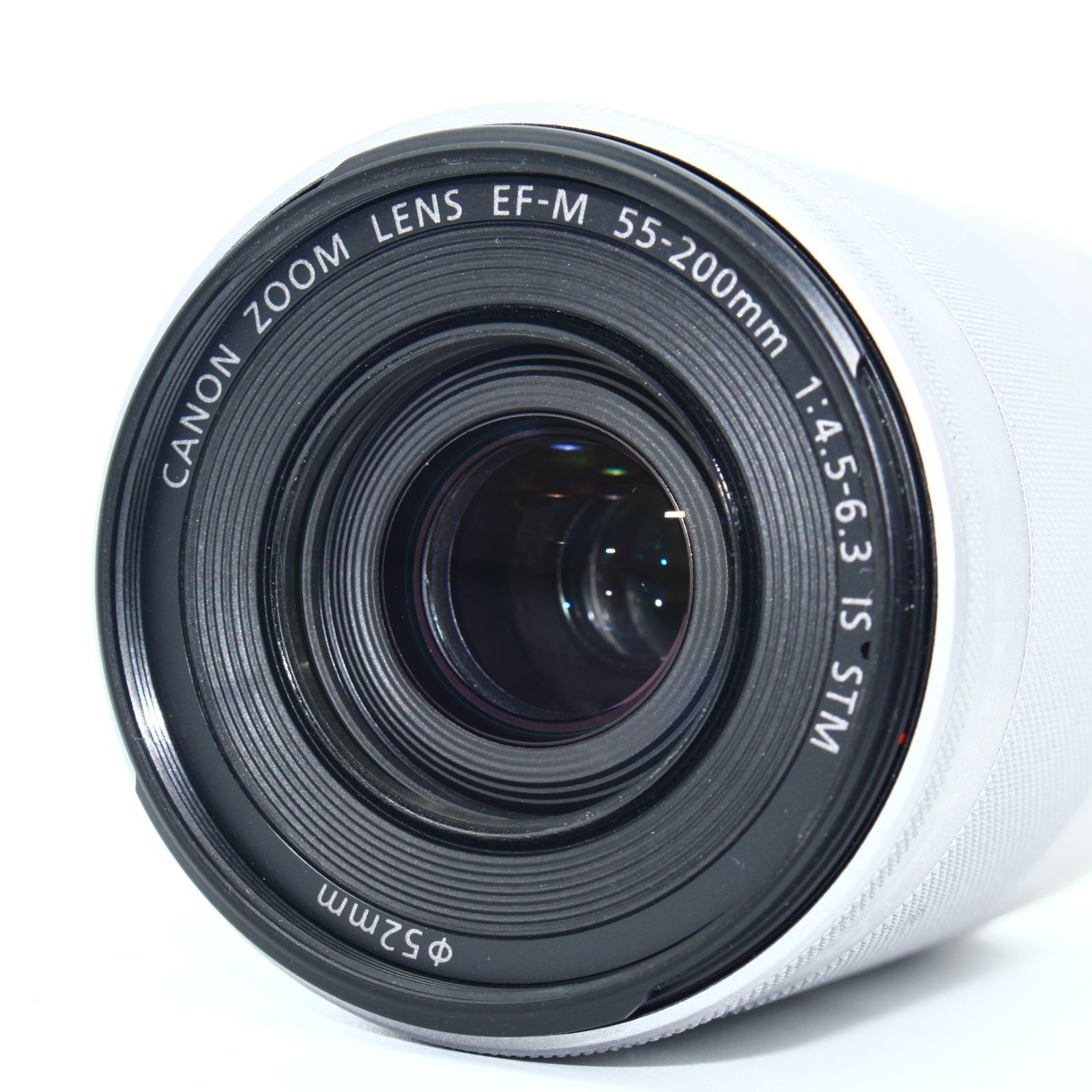  Canon EF M 55 200 mm STM シルバー レンズ(ズーム) カメラ