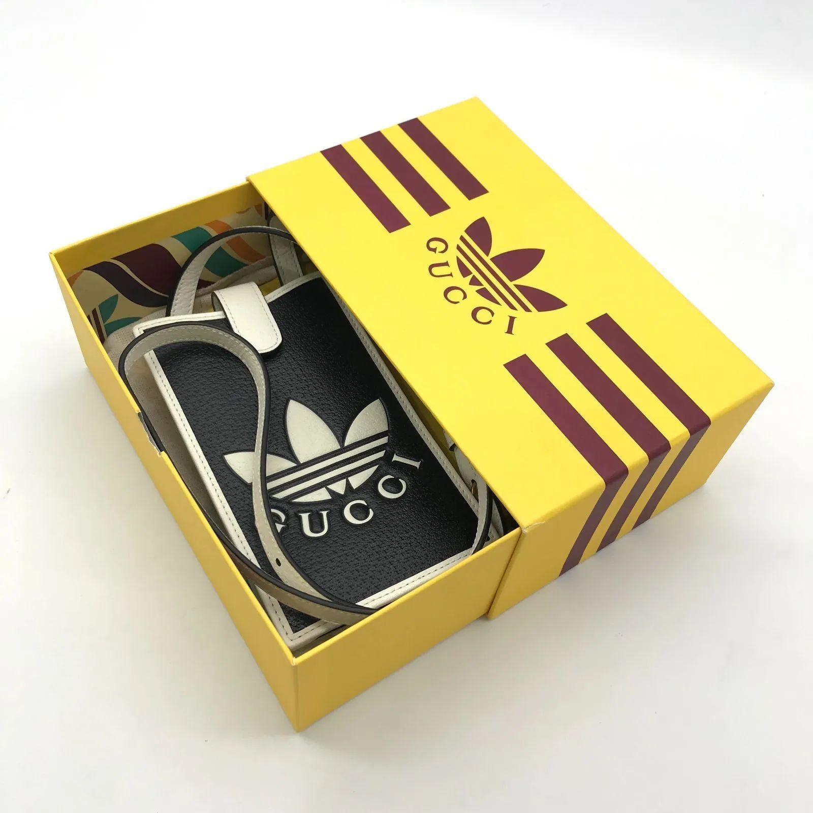 ▽GUCCI/グッチ アディダス コラボ スマートフォンケース レザー 