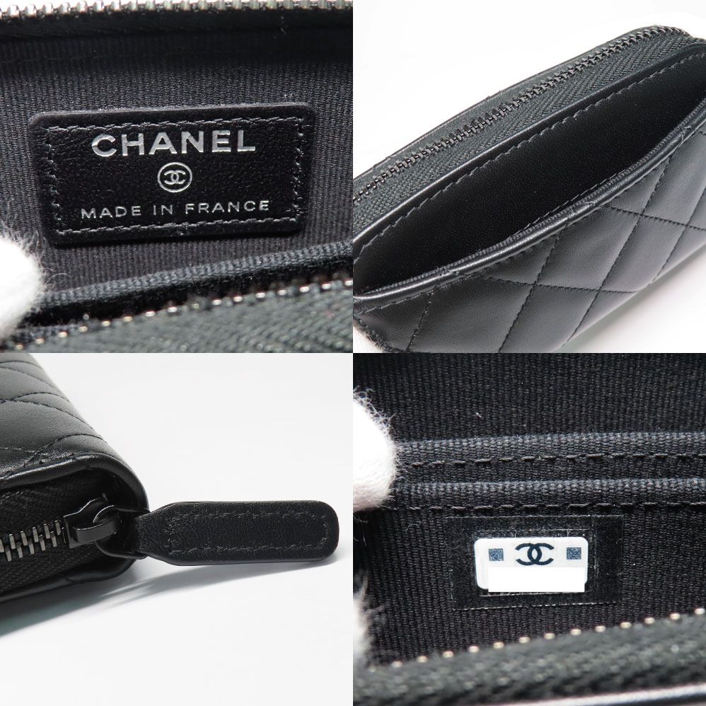 シャネル ジップコインパース ソーブラック 限定品 新品未使用　レア 新品☆CHANEL ジップコインパース ソーブラック 黒 財布 カード