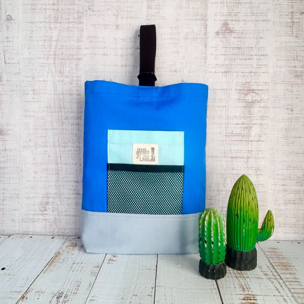 アウトドア風デザイン☆入園入学バッグ3点セット ショップ コバルト