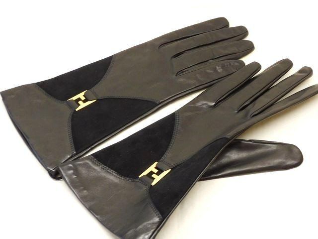 【新品・未使用品】FENDI FFロゴ 革手袋 グローブ レザー 内側シルク 新品・未使用品】FENDI FFロゴ レザー 革手袋 グローブ 内側シルク