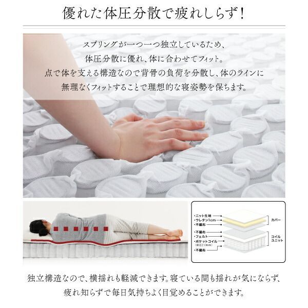 モダンカバーリング脚付きマットレスベッド