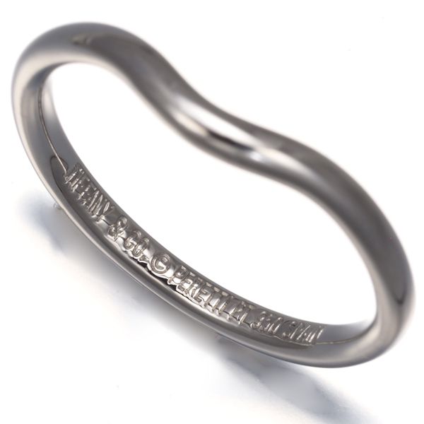TIFFANY & CO. ティファニー PT950 カーブドリング 約11号 ティファニー リング カーブドバンド 11号 Pt950 #173699 - メルカリ