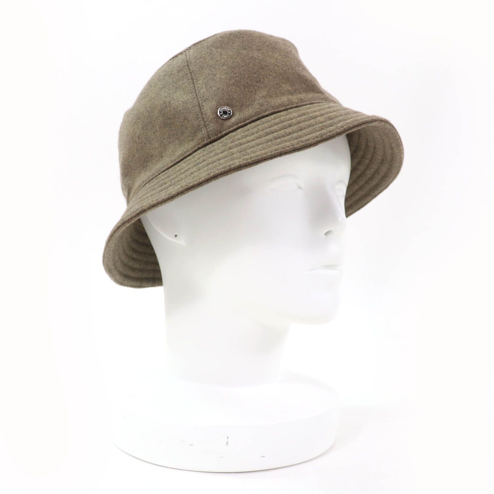 【美品】 HERMES キャスケット カシミヤ100% ブラウン 帽子 59 HERMES エルメス キャップ キャスケット ネバダ スーパーH