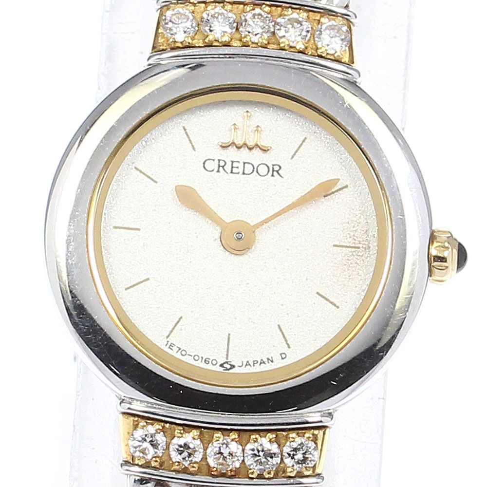 SEIKO 4J81-0A90クレドールラグダイヤ腕時計SS SS K18KT 質屋 腕時計