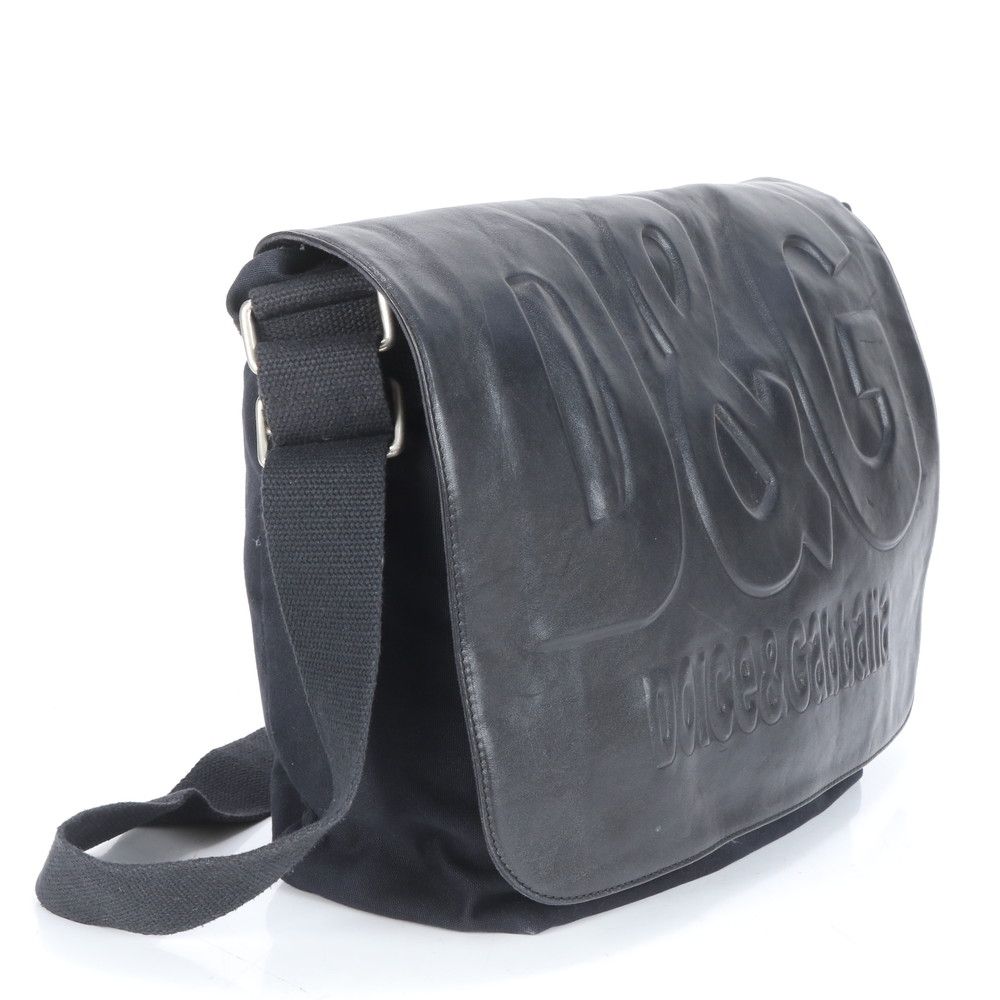 【美品】DOLCE&GABBANA　ショルダーバッグ　メッセンジャー　レザー　黒 DOLCE＆GABBANA / ドルガバ 牛革 カウレザー D&G メッセンジャー
