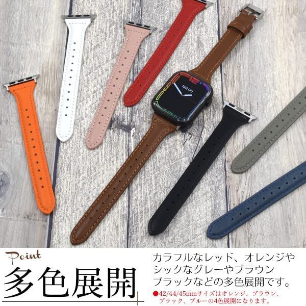 色: レッド】プラタ Apple Watch バンド 革 レディース 細い シ - メルカリ