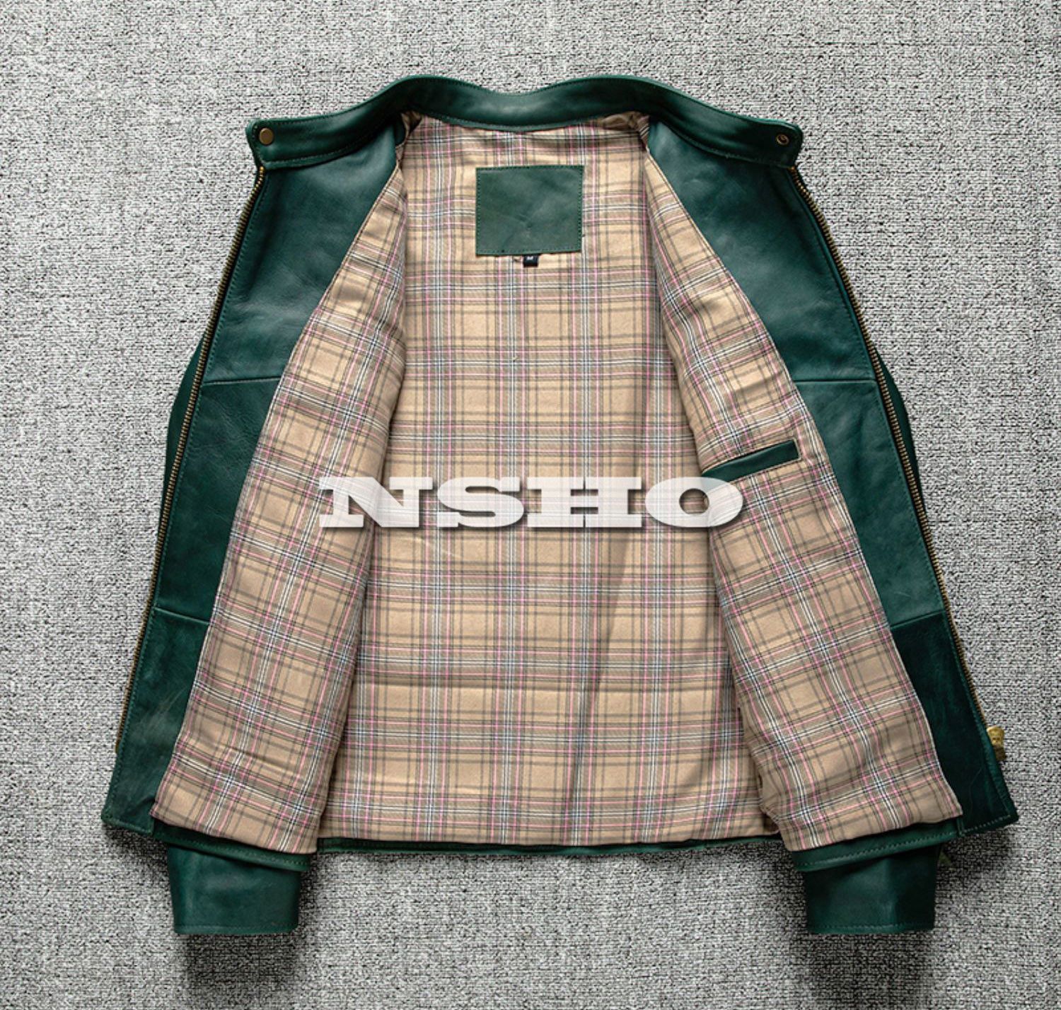 上質革ジャン メンズ イタリアンレザー ホースハイド(馬革) 茶芯馬革