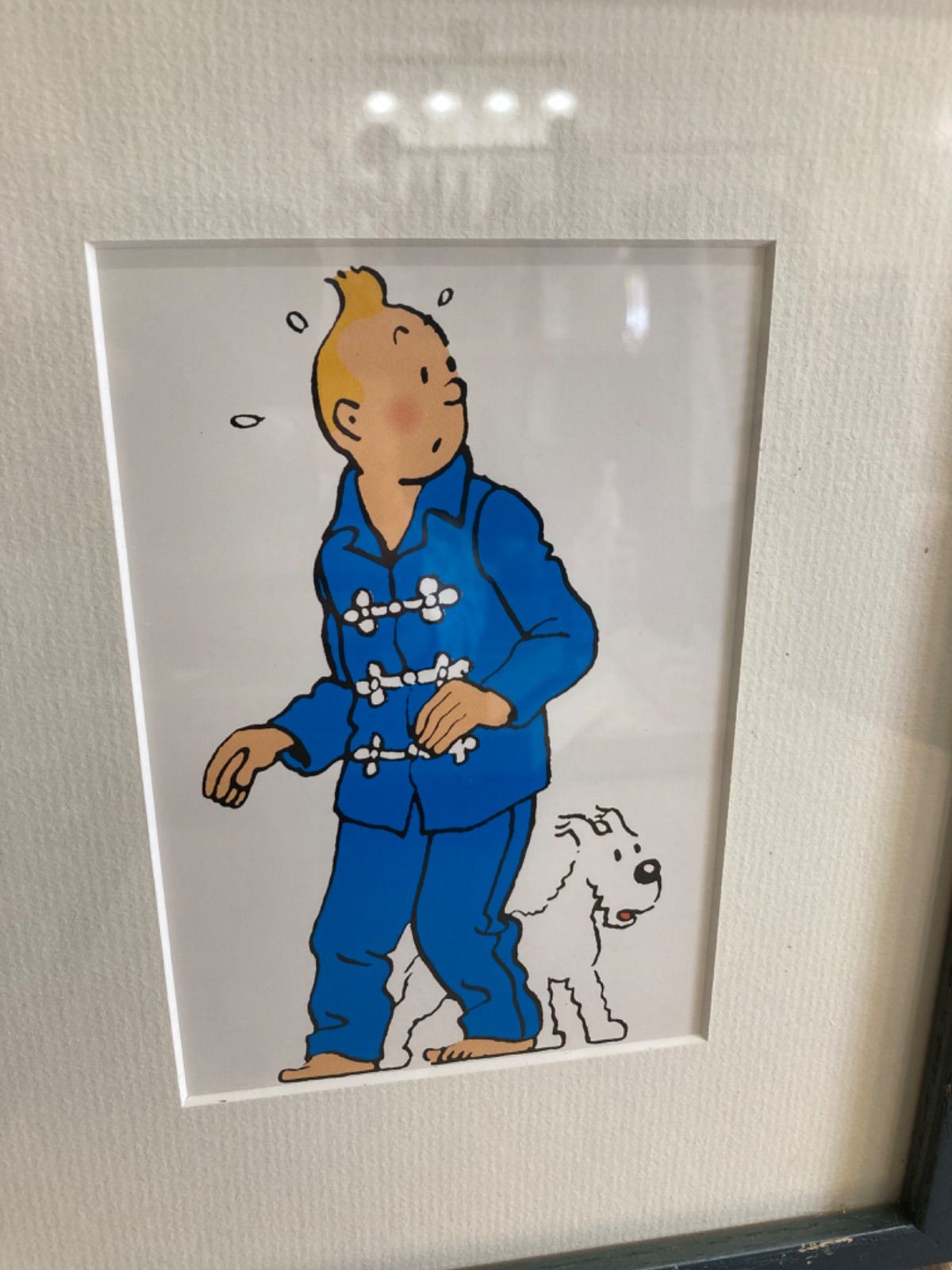 絵画 タンタンの冒険 額付き ごめん