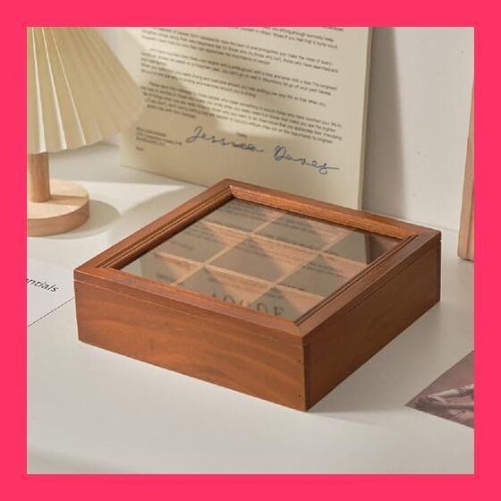 スタッフおすすめ！】koundeneko コレクションボックス 木製 9仕切り