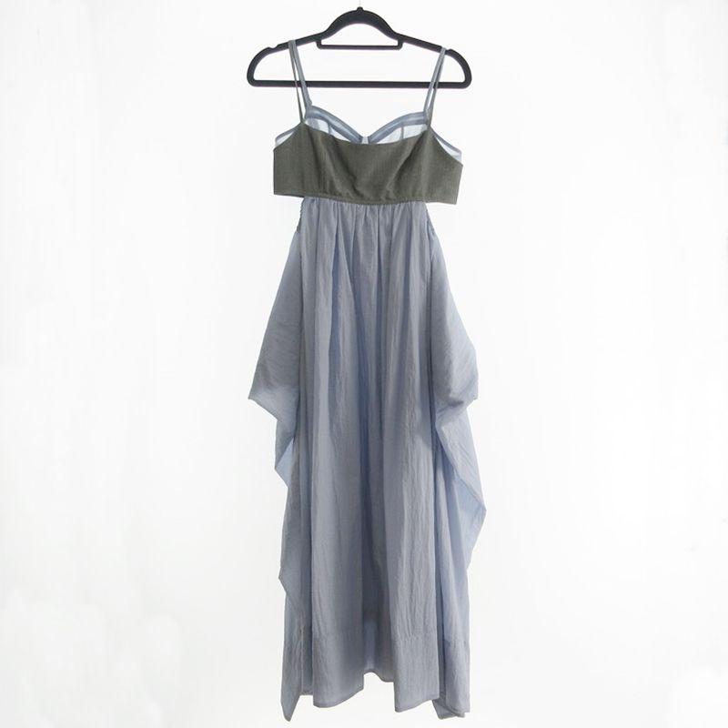 姫路東店 FRAY I.D | フレイアイディー ワンピース レイヤードビスチェドッキングワンピース FWFO241220 サイズ 0 ブルー 112