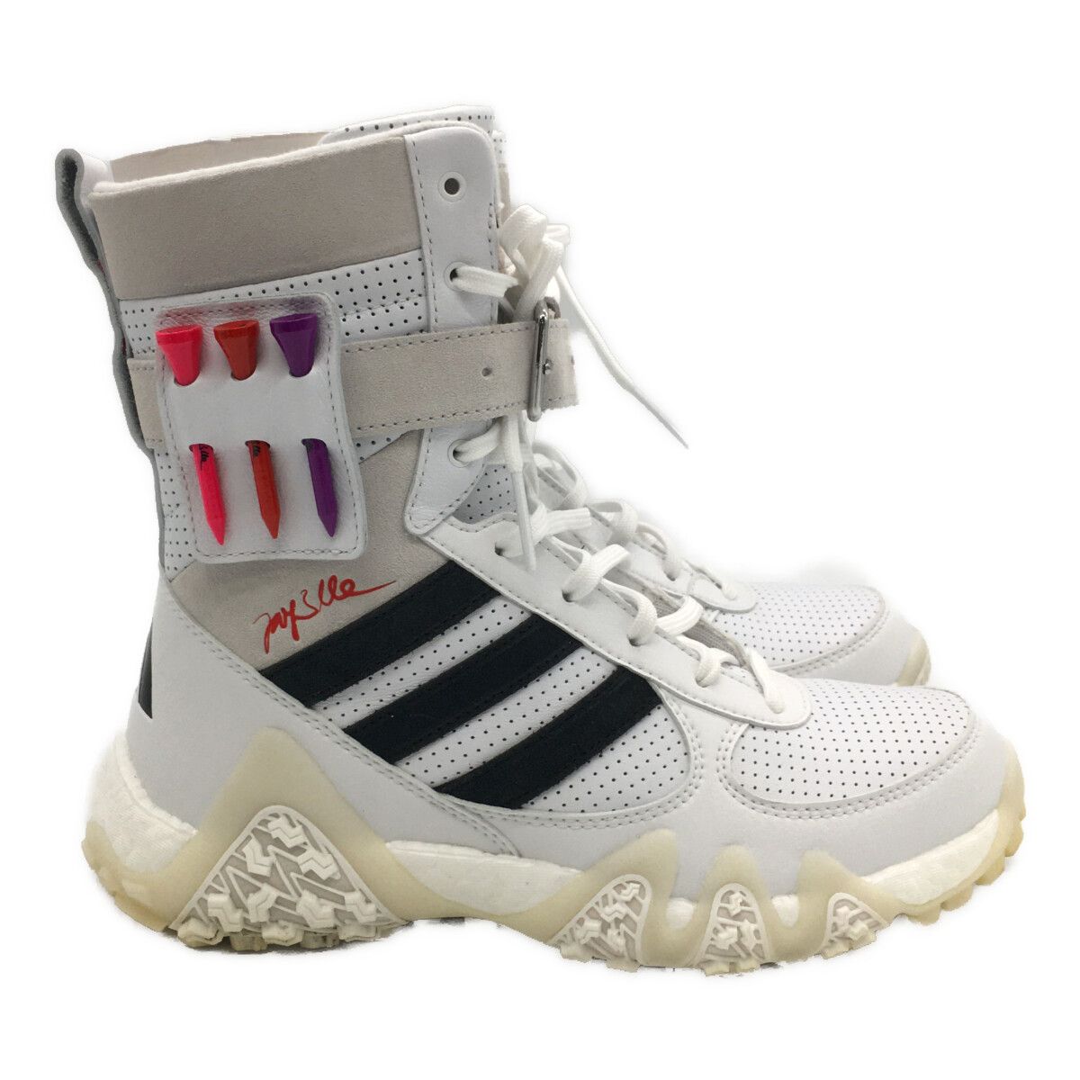 中古 アディダスゴルフ adidas GOLF ゴルフシューズ 23.5 白 コード