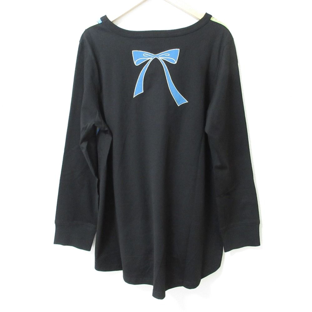 ♥ OLLEBOREBLA ALBEROBELLO オレボレブラ アルベロベロ ぶたさんプリント ロングスリーブ カットソー サイズM グリーン ブラック レディース 古着