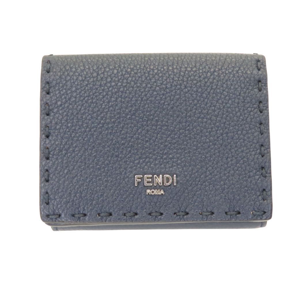 FENDI　三つ折り財布　セレリア　ネイビーブラウン FENDI三つ折り財布セレリアネイビーブラウン