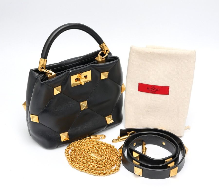 ヴァレンティノ / VALENTINO ローマンスタッズ トップハンドル バッグ  