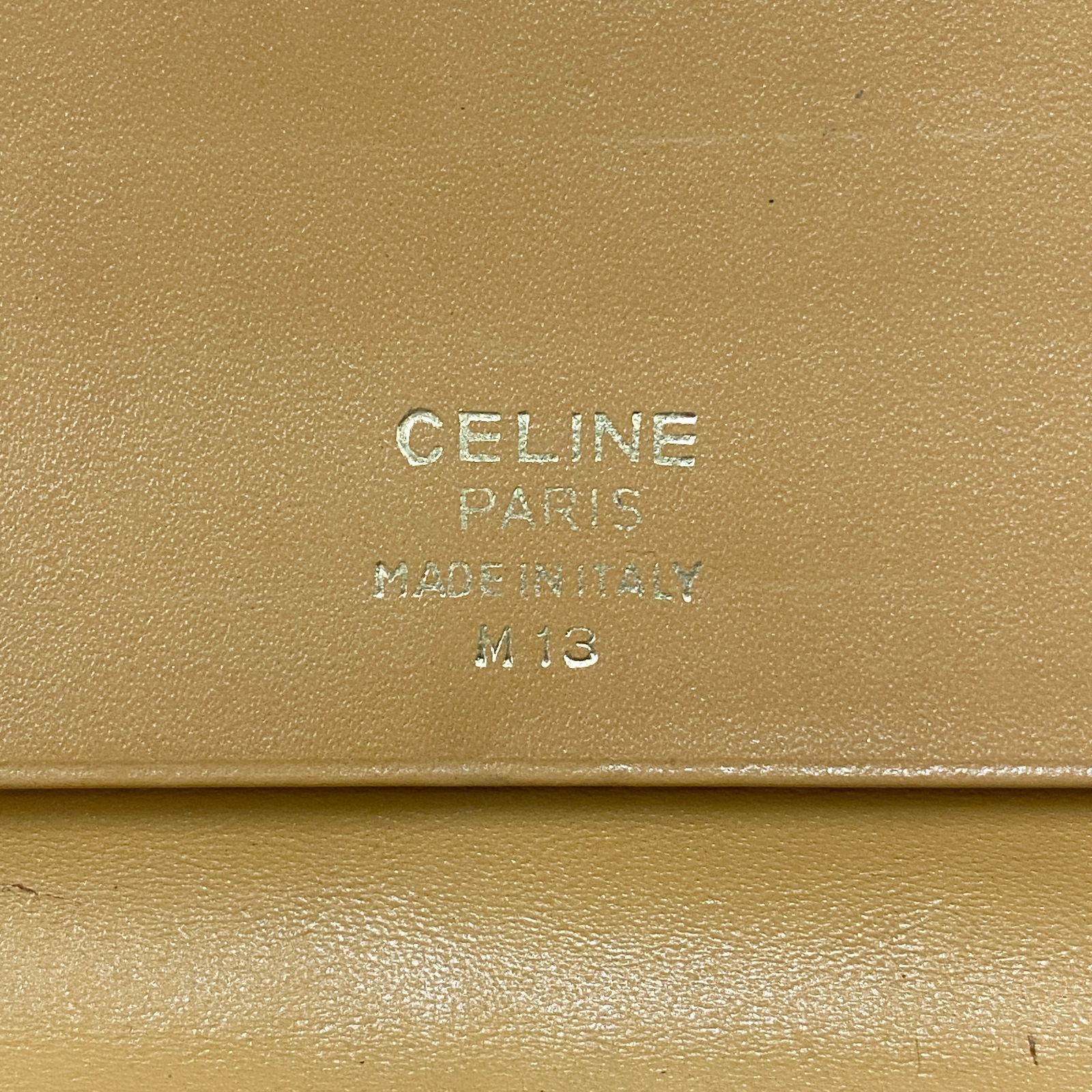 美品 CELINE セリーヌ マカダム 長財布 ウォレット M13 トリオンフ金具 