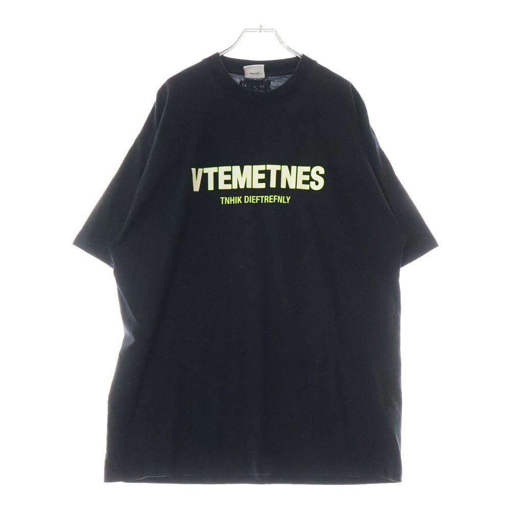 VETEMENTSヴェトモン/ロゴ プリント クルーネック T シャツ ヴェトモン 24SS UE64TR410BB ロイヤルロゴプリントTシャツ