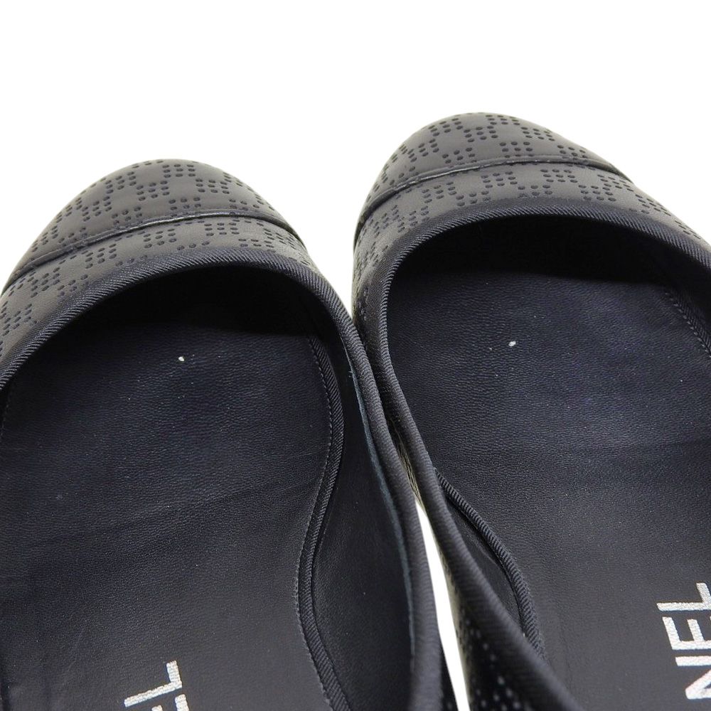 CHANEL シャネル パンプス オープントゥ ココマーク 黒 36C CHANEL シャネル パンプス ヒール ココマーク 黒 (ブラック