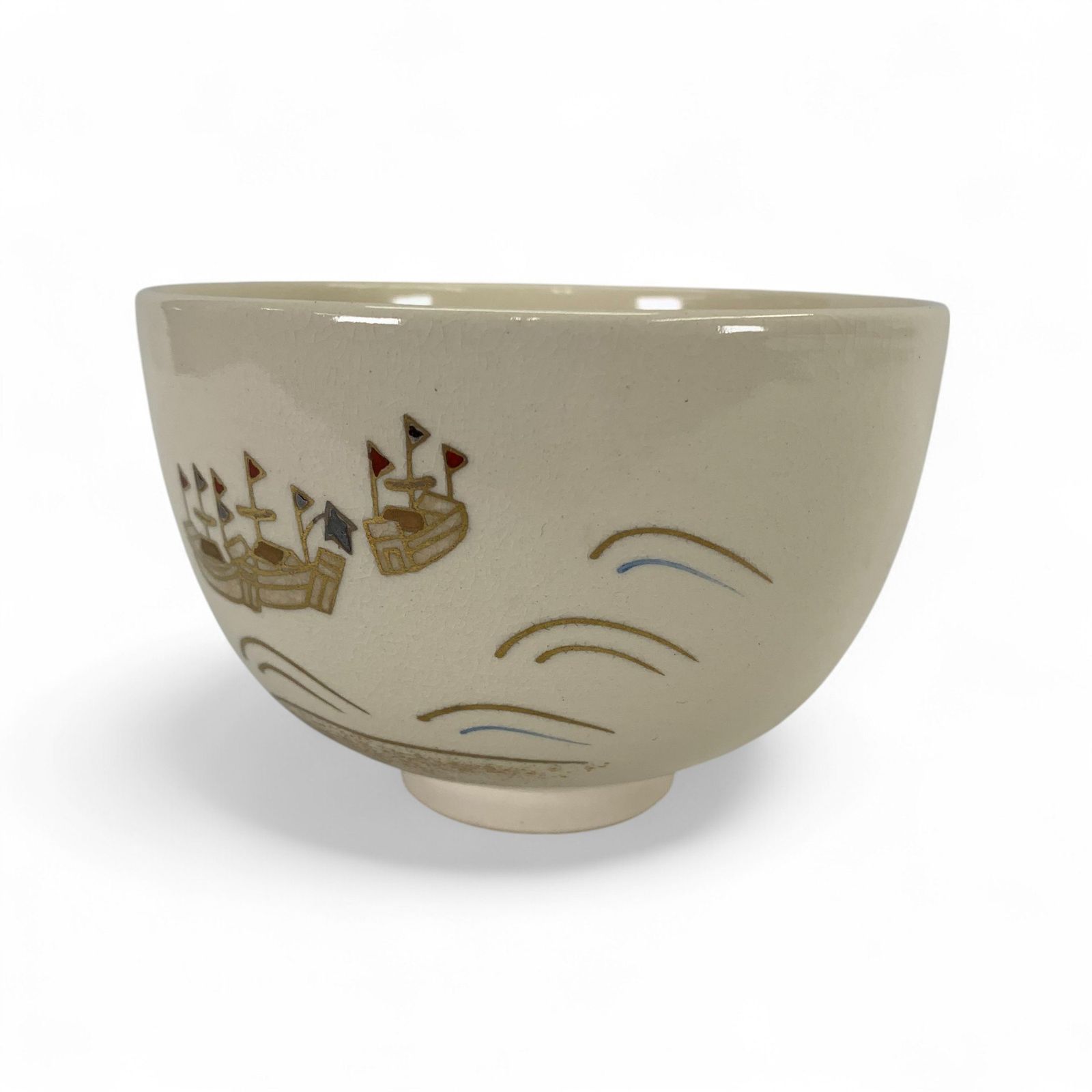 加藤利昇 茶碗 茶器 沸茶碗 仁清写出島絵茶碗 利昇窯 - メルカリ