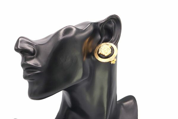 VERSACE ピアス ベルサーチ ヴェルサーチェ メドゥーサ ロゴ ゴールド