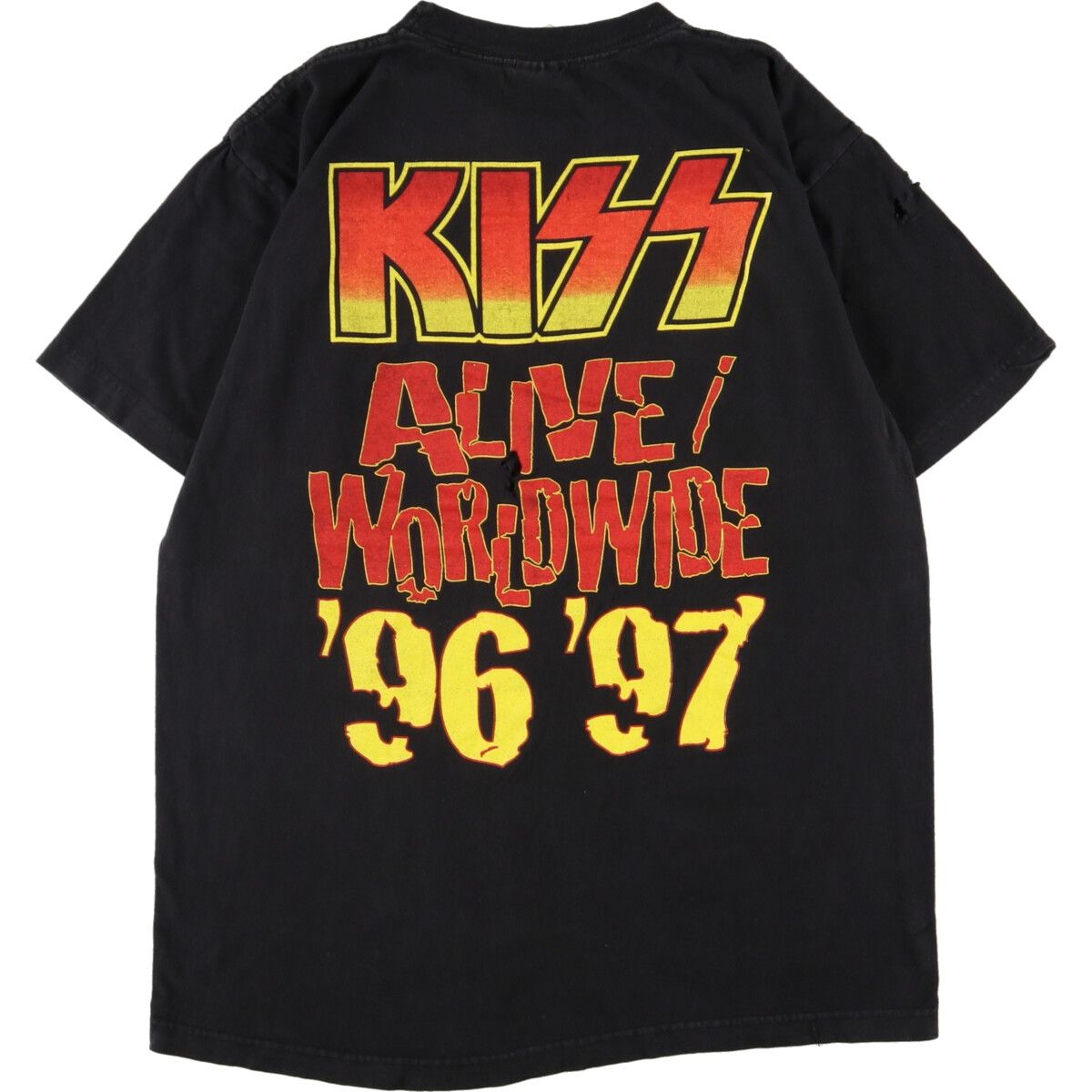 古着 90年代 S.B.W KISS キッス ALIVE WORLDEIDE 96‐97 両面プリント ...