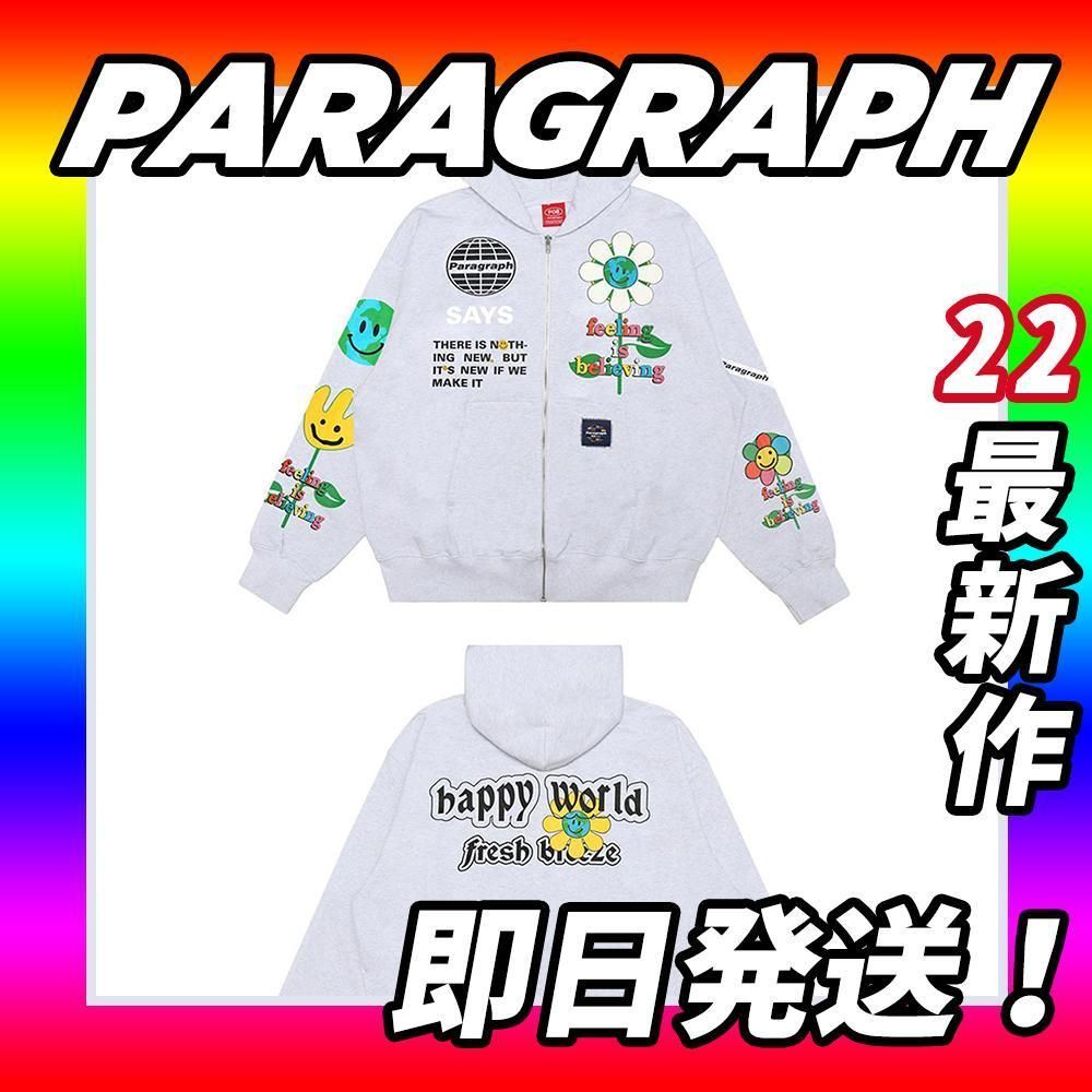 即日発送】PARAGRAPH カラフルスマイル ジップアップパーカー メランジ  