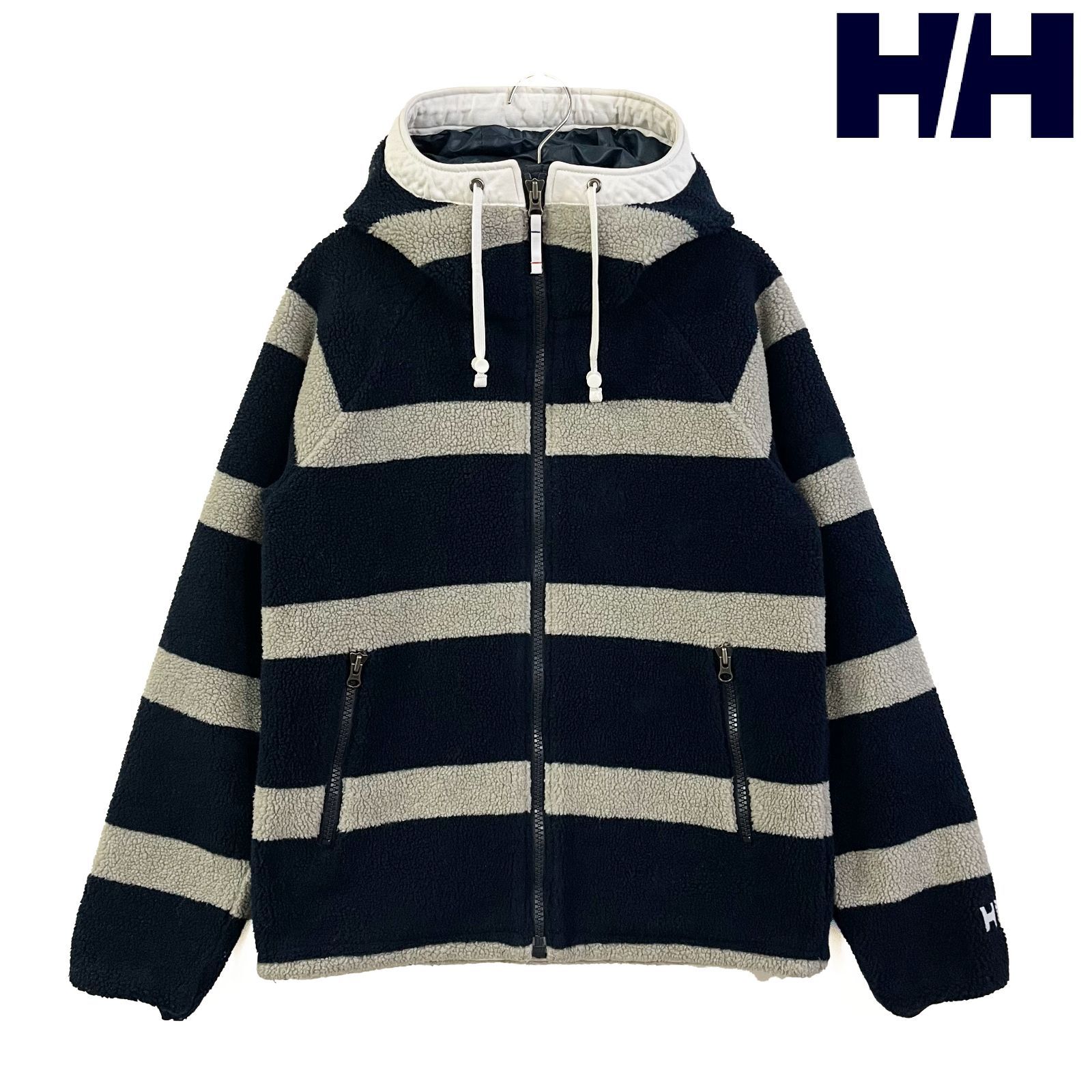 USED／USウィメンズM】HELLY HANSEN ボアフリース ジップアップ