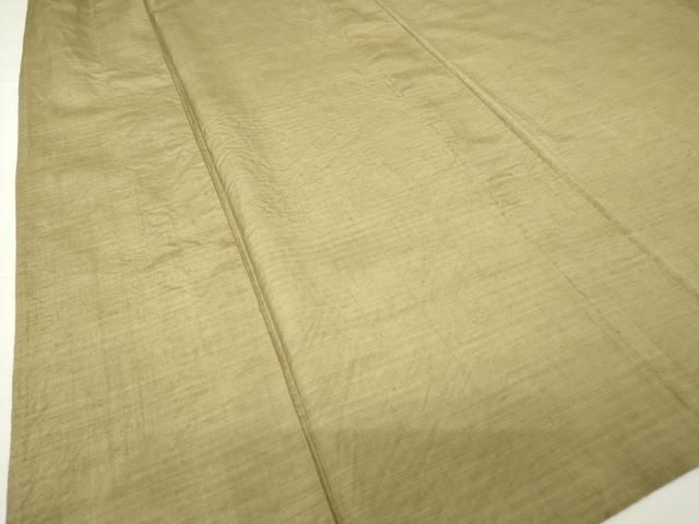 平和屋着物 男性 紬 単衣 油色 キングサイズ 正絹 az